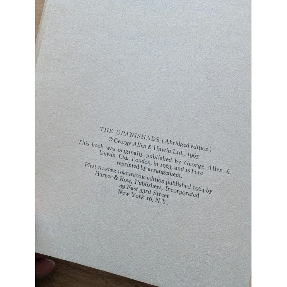 Harper & Row upanishads bhagavad